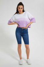 تنزيل الصورة على معرض الصور، Redtag-Tie-Dye-Crop-T-Shirt-All-Over-Prints-Women's-