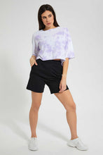 تنزيل الصورة على معرض الصور، Redtag-Tie-Dye-Crop-T-Shirt-All-Over-Prints-Women's-