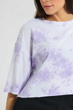 تنزيل الصورة على معرض الصور، Redtag-Tie-Dye-Crop-T-Shirt-All-Over-Prints-Women's-