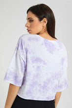 تنزيل الصورة على معرض الصور، Redtag-Tie-Dye-Crop-T-Shirt-All-Over-Prints-Women's-