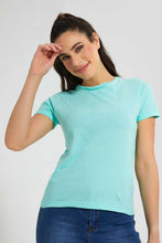تنزيل الصورة على معرض الصور، Redtag-Mint--Crew-Neck-T-Shirt-Plain-Women's-