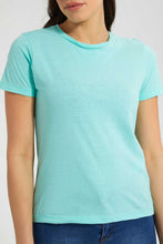 تنزيل الصورة على معرض الصور، Redtag-Mint--Crew-Neck-T-Shirt-Plain-Women's-
