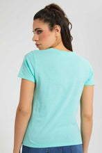 تنزيل الصورة على معرض الصور، Redtag-Mint--Crew-Neck-T-Shirt-Plain-Women's-