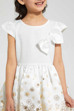Load image into Gallery viewer, Redtag-Cream-Jacquard-Bottom-Dress-Dresses-Girls-2 to 8 Years