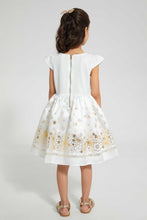 Load image into Gallery viewer, Redtag-Cream-Jacquard-Bottom-Dress-Dresses-Girls-2 to 8 Years
