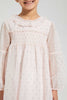 Redtag-Pink-Knee-Length-Jacquard-Dress-Dresses-Girls-2 to 8 Years