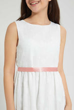 Load image into Gallery viewer, Redtag-White-Organza-Dress-Dresses-Senior-Girls-9 to 14 Years