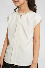 تنزيل الصورة على معرض الصور، Redtag-Gold-Embelished-Neck-Blouse-Blouses-Girls-2 to 8 Years