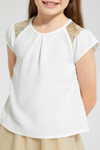 تنزيل الصورة على معرض الصور، Redtag-Cream-Cut-&-Sew-Sleeve-Blouse-Blouses-Girls-2 to 8 Years