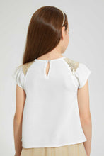 تنزيل الصورة على معرض الصور، Redtag-Cream-Cut-&-Sew-Sleeve-Blouse-Blouses-Girls-2 to 8 Years