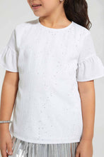 تنزيل الصورة على معرض الصور، Redtag-White-Embelished-Blouse-Blouses-Girls-2 to 8 Years