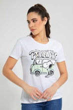 تنزيل الصورة على معرض الصور، Redtag-White-Snoopy-Print-T-Shirt-Character-Women's-