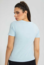 تنزيل الصورة على معرض الصور، Redtag-Blue-Mickey-Mouse-Print-T-Shirt-Character-Women's-