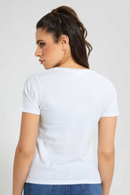 Load image into Gallery viewer, Redtag-White-Queen-Print-T-Shirt-Graphic-Prints-Women's-