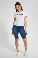 Load image into Gallery viewer, Redtag-White-Couture-Print-T-Shirt-Graphic-Prints-Women's-