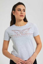 Load image into Gallery viewer, Redtag-Grey-Angel-Print-T-Shirt-Graphic-Prints-Women's-