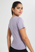 تنزيل الصورة على معرض الصور، Redtag-Lilac-Flintstone-Print-T-Shirt-Character-T-Shirts-Women's-