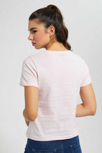 تنزيل الصورة على معرض الصور، Redtag-Pink-Minnie-Mouse-Print-T-Shirt-Character-Women's-