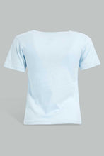 تنزيل الصورة على معرض الصور، Redtag-Blue-Tweety-Print-T-Shirt-Character-Women's-