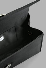Load image into Gallery viewer, Redtag-Black-Satin-Pendant-Embellished-Clutch-Clutches-Women-