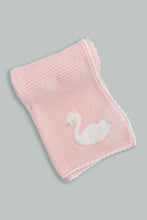 تنزيل الصورة على معرض الصور، Redtag-Pink-Swan-Sweater-Blanket-Baby-Blankets-Baby-0 to 12 Months