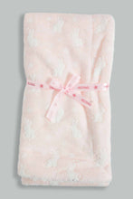 تنزيل الصورة على معرض الصور، Redtag-Pink-Bunny-Embossed-Sherpa-Blanket-Baby-Blankets-Baby-0 to 12 Months