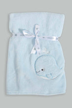 تنزيل الصورة على معرض الصور، Redtag-Blue-Whale-Fluffy-Blanket-Baby-Blankets-Baby-0 to 12 Months
