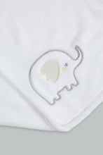 تنزيل الصورة على معرض الصور، Redtag-White-And-Yellow-Elephant-Fluffy-Blanket-Baby-Blankets-Baby-0 to 12 Months