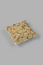 Load image into Gallery viewer, Redtag-Beige/Gold-Beaded-Premium-Cushion-0,-Colour:Beige,-Filter:Home-Bedroom,-HMW-BED-Cushions,-New-In,-New-In-HMW-BED,-Non-Sale,-S22B,-Section:Homewares-Home-Bedroom-