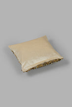 Load image into Gallery viewer, Redtag-Beige/Gold-Beaded-Premium-Cushion-0,-Colour:Beige,-Filter:Home-Bedroom,-HMW-BED-Cushions,-New-In,-New-In-HMW-BED,-Non-Sale,-S22B,-Section:Homewares-Home-Bedroom-