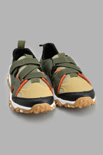 Load image into Gallery viewer, Redtag-Olive-Colour-Block-Fisherman-Sneaker-Fisherman-Senior-Boys-5 to 14 Years