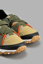 Load image into Gallery viewer, Redtag-Olive-Colour-Block-Fisherman-Sneaker-Fisherman-Senior-Boys-5 to 14 Years