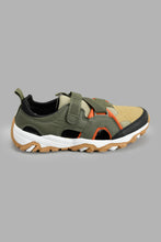 Load image into Gallery viewer, Redtag-Olive-Colour-Block-Fisherman-Sneaker-Fisherman-Senior-Boys-5 to 14 Years