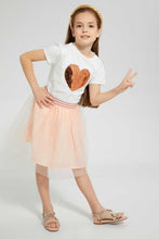 Load image into Gallery viewer, Redtag-Pink-Printed-Skirt-Set-Sets-Girls-2 to 8 Years