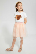 Load image into Gallery viewer, Redtag-Pink-Printed-Skirt-Set-Sets-Girls-2 to 8 Years