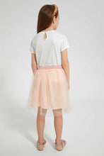 Load image into Gallery viewer, Redtag-Pink-Printed-Skirt-Set-Sets-Girls-2 to 8 Years