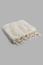تنزيل الصورة على معرض الصور، Redtag-Beige-Handwoven-Cotton-Boho-Floorrunner-Rugs-Home-Decor-