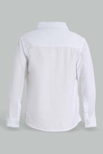 Load image into Gallery viewer, Redtag-White-Long-Sleeve-Shirt-With-Floral-Print-On-Placket-Casual-Shirts-Infant-Boys-3 to 24 Months