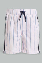 Load image into Gallery viewer, Redtag-Pink-Striped-Shirt-With-Rib-Collar-And-Short-Set-Sets-Infant-Boys-3 to 24 Months