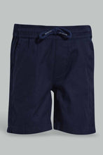 Load image into Gallery viewer, Redtag-Blue-Short-Shirt-And-Navy-Bottom-With-Suspender-Set-Sets-Infant-Boys-3 to 24 Months