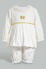 Load image into Gallery viewer, Redtag-White-And-Lilac-Frill-Romper-Rompers-Baby-0 to 12 Months
