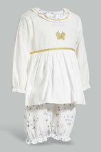 Load image into Gallery viewer, Redtag-White-And-Lilac-Frill-Romper-Rompers-Baby-0 to 12 Months