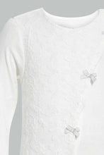 Load image into Gallery viewer, Redtag-White-Embelished-Sleepsuit-Sleepsuits-Baby-0 to 12 Months