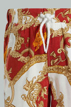 Load image into Gallery viewer, Redtag-Red-And-Gold-Pasley-Printed-Woven-ShorT-Shirt-And-Short-Set-Sets-Infant-Boys-3 to 24 Months