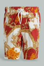 Load image into Gallery viewer, Redtag-Red-And-Gold-Pasley-Printed-Woven-ShorT-Shirt-And-Short-Set-Sets-Infant-Boys-3 to 24 Months