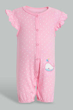Load image into Gallery viewer, Redtag-Pink-Melange-And-Heart-Print-Frill-2-Piece-Pack-Romper-Rompers-Baby-0 to 12 Months