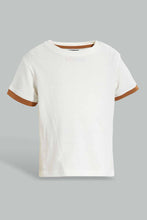 تنزيل الصورة على معرض الصور، Redtag-Ecru-And-White-Dungaree-Sets-Infant-Boys-3 to 24 Months