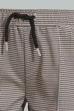 Load image into Gallery viewer, Redtag-Brown-Checked-Top-And-Bottom-Short-Set-Sets-Infant-Boys-3 to 24 Months
