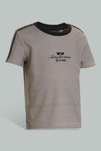 Load image into Gallery viewer, Redtag-Brown-Checked-Top-And-Bottom-Short-Set-Sets-Infant-Boys-3 to 24 Months