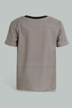Load image into Gallery viewer, Redtag-Brown-Checked-Top-And-Bottom-Short-Set-Sets-Infant-Boys-3 to 24 Months